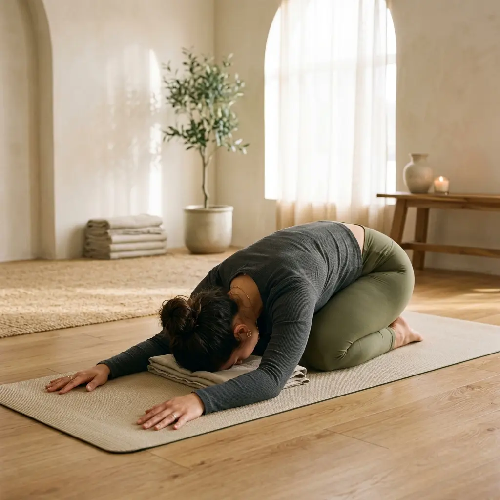 Child's Pose - Yoga for stress relief and relaxation